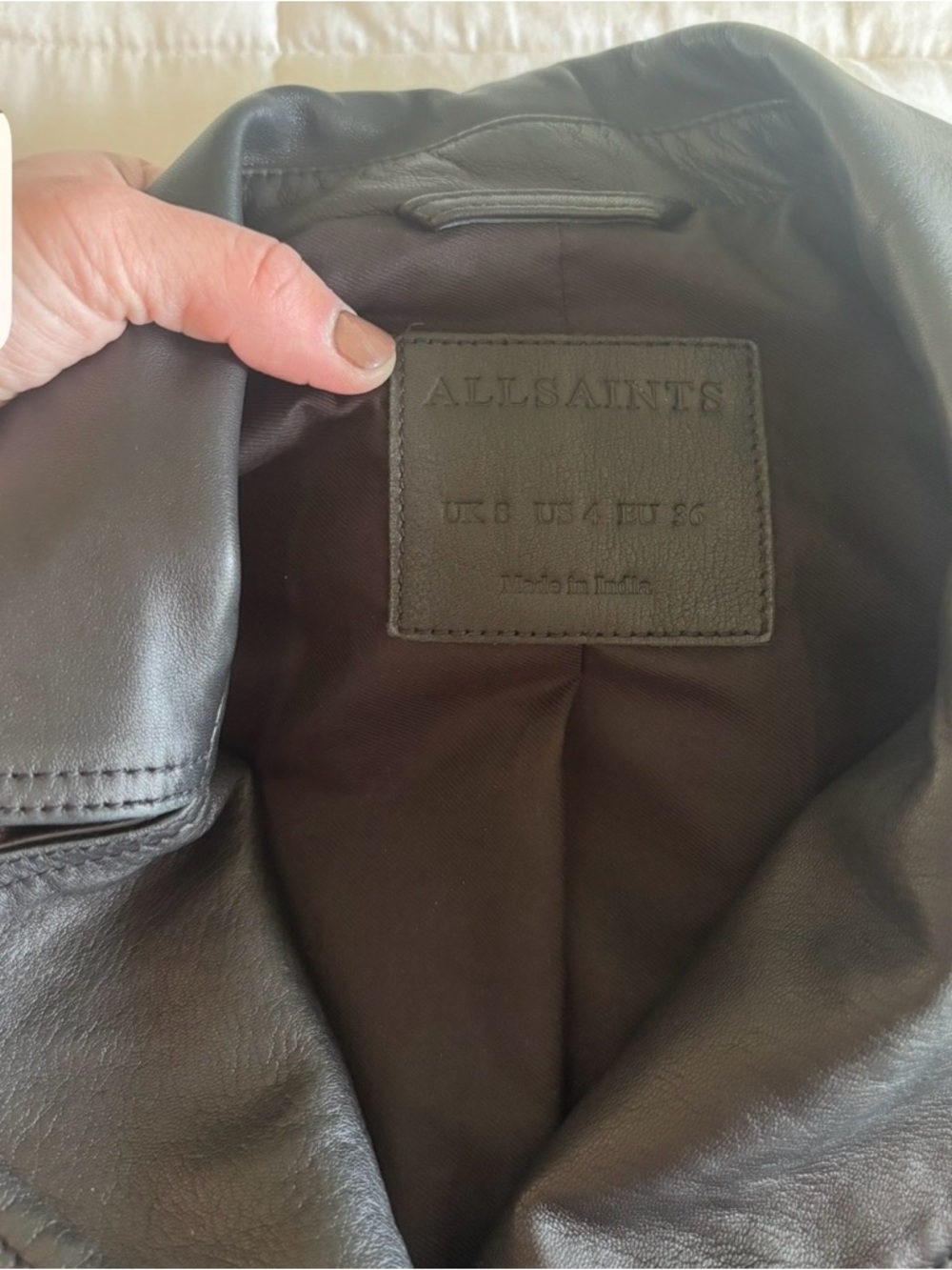 AllSaints Dalby Biker Leather Jacket – Size US 4 – Like New - Picture 5 of 5